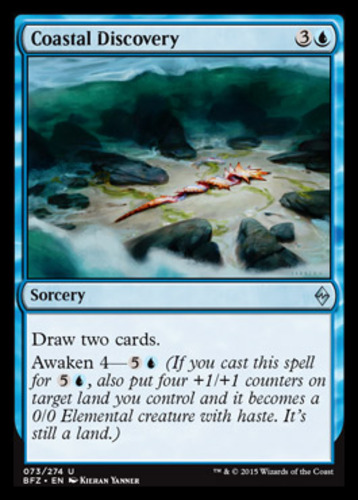 Coastal Discovery 4x FOIL BFZ MTG Battle for Zendikar Uncommon MINT blue Coastal Discovery 4x FOIL BFZ MTG Battle for Zendikar Uncommon MINT blue