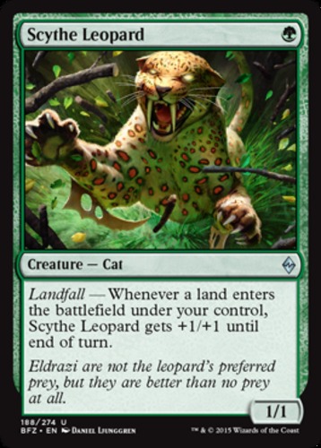 Scythe Leopard 4x FOIL BFZ MTG Battle for Zendikar Uncommon MINT green Scythe Leopard 4x FOIL BFZ MTG Battle for Zendikar Uncommon MINT green
