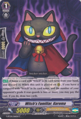 Witchs Familiar, Kuroma - G-BT04/066EN - C Witchs Familiar, Kuroma - G-BT04/066EN - C