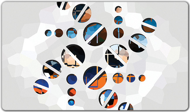 Inked Abstract Sunset Playmat