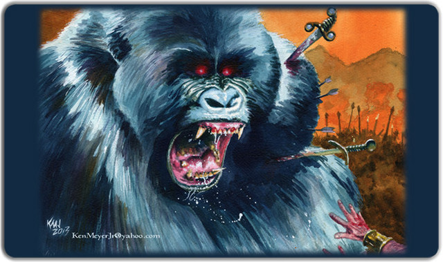 Inked Angry Ape Playmat
