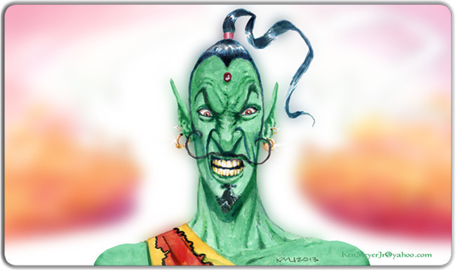 Inked Angry Djinn Playmat