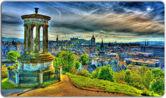 Inked Calton Hill Scotland Playmat