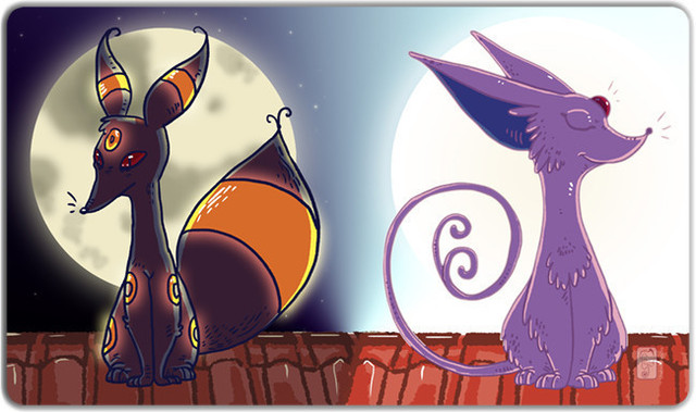 Inked Day and Night Playmats