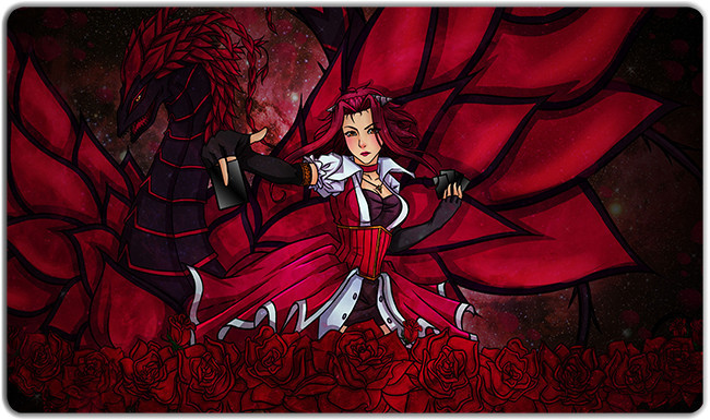 Inked Delicate Rose Playmat
