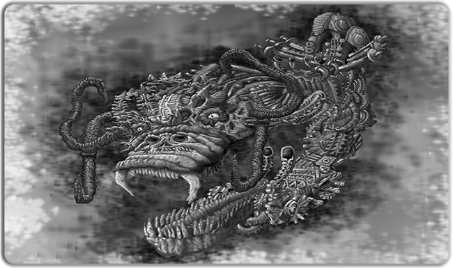 Inked Mechanical Dragon Playmat