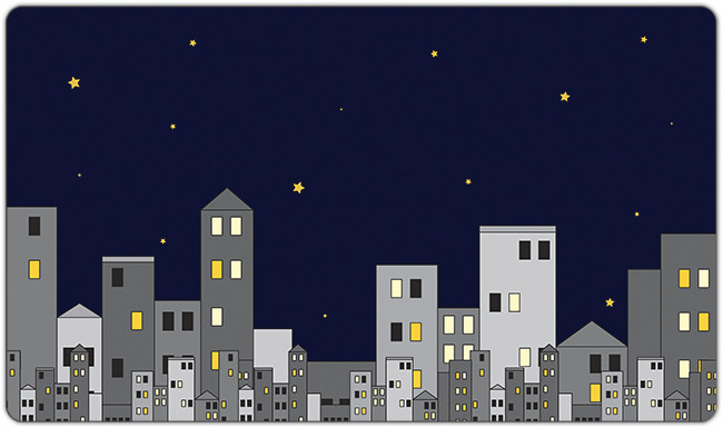Inked Midnight City Playmat