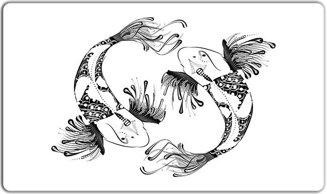 Inked Tribal Koi Playmat