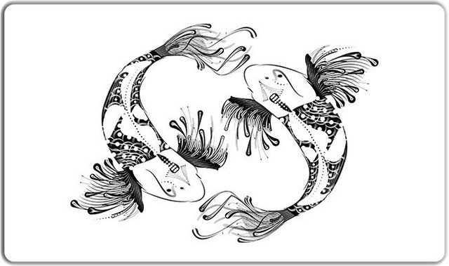 Inked Tribal Koi Playmat