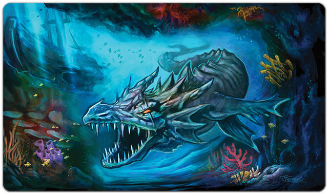 Inked Water Dragon Playmat