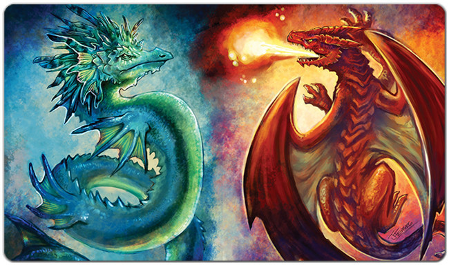 Inked Water Fire Playmat