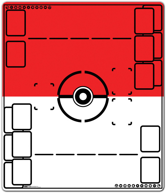 Inked Red & White Ball Two Player Mat