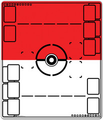 Inked Red & White Ball Two Player Mat