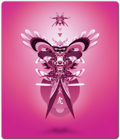 Inked Pink Angel Two Player Mat