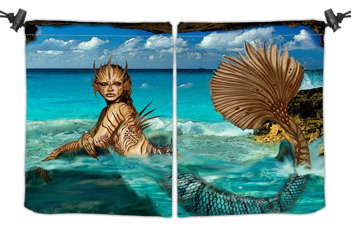 Inked Golden Siren Dice Bag