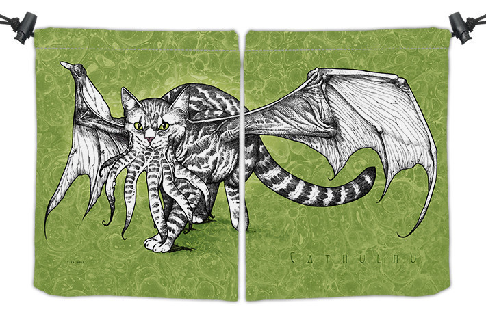 Inked Cathulhu Dicebag