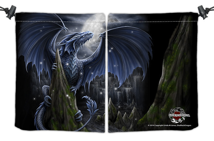 Inked Blue Moon Dragon Dice Bag