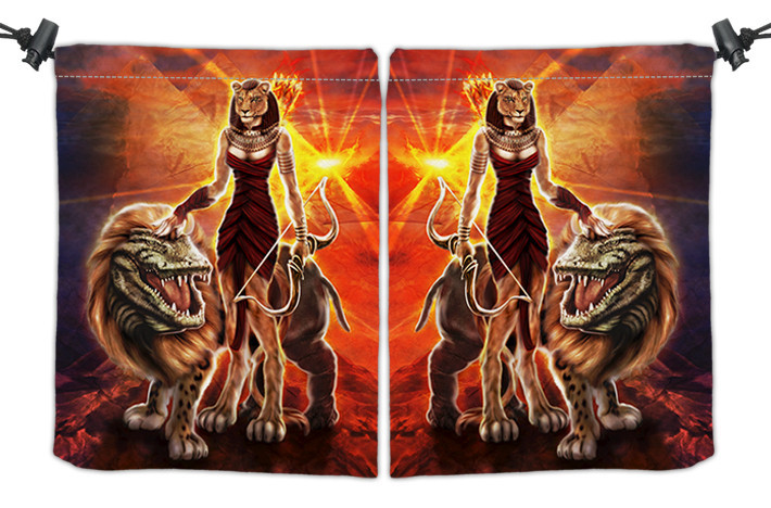 Inked Sekhmet Dice Bag
