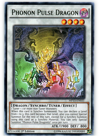 Phonon Pulse Dragon - MP15-EN031 - Rare - 1st Edition