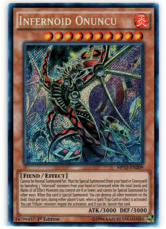 Infernoid Onuncu - MP15-EN209 - Secret Rare - 1st Edition
