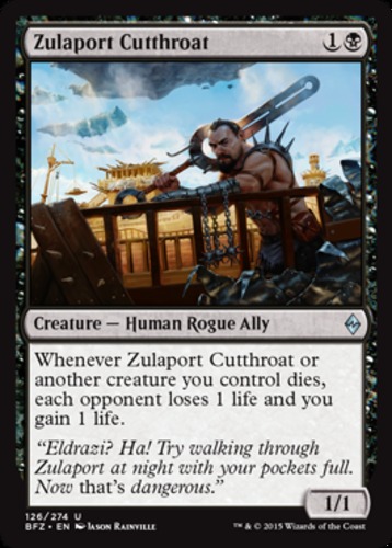 Zulaport Cutthroat 1x FOIL BFZ MTG Battle for Zendikar Uncommon MINT black Zulaport Cutthroat 1x FOIL BFZ MTG Battle for Zendikar Uncommon MINT black