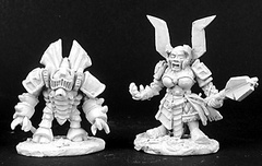 Duergar Cleric and Golem