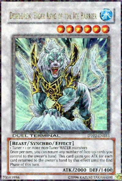 Dewloren, Tiger King of the Ice Barrier - DT02-EN033 - Duel Terminal Ultra Parallel Rare - 1st Edition