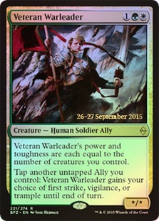 Veteran Warleader - Foil - Prerelease Promo