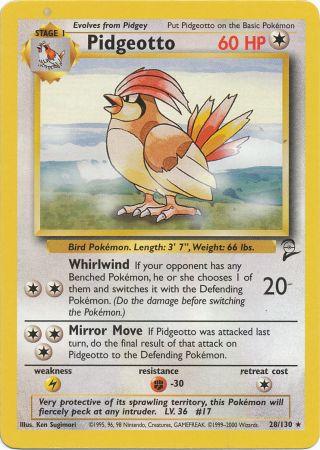 Pidgeotto - 28/130 - Rare - Unlimited Edition