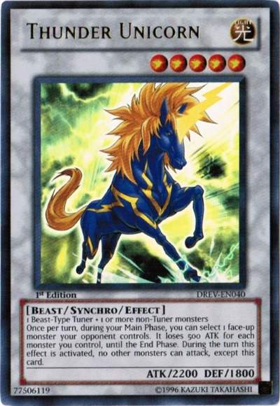 Thunder Unicorn - DREV-EN040 - Ultra Rare - 1st Edition
