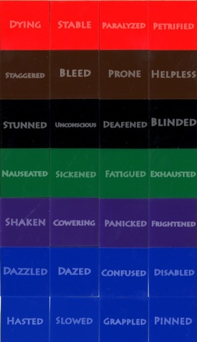 GameMastery Pathfinder Roleplaying Game Condition Tokens