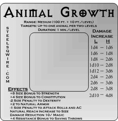 GameMastery Stainless Steel Status Card: Animal Growth (d20)