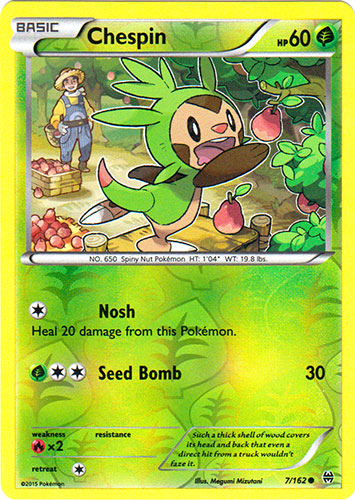 Chespin - 7/162 - Common - Reverse Holo