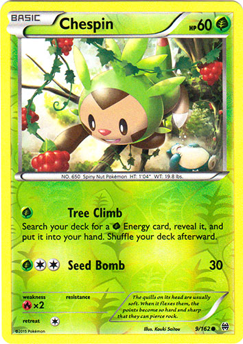 Chespin - 9/162 - Common - Reverse Holo