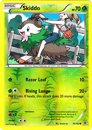 Skiddo - 16/162 - Common - Reverse Holo