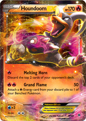 Houndoom-EX - 21/162 - Holo Rare ex