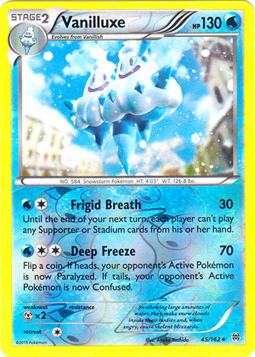 Vanilluxe - 45/162 - Rare - Reverse Holo