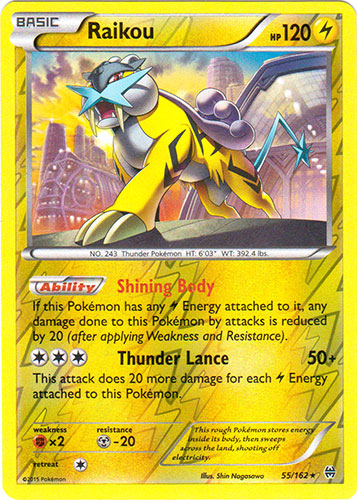 Raikou - 55/162 - Holo Rare - Reverse Holo