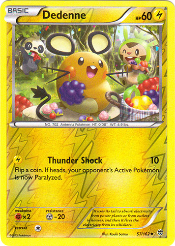 Dedenne - 57/162 - Uncommon - Reverse Holo