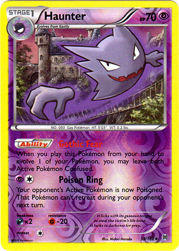 Haunter - 59/162 - Uncommon - Reverse Holo