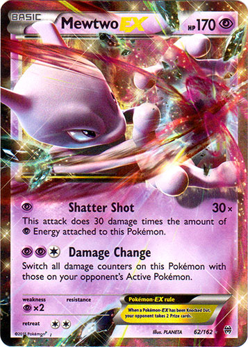 Mewtwo-EX - 62/162 - Holo Rare ex