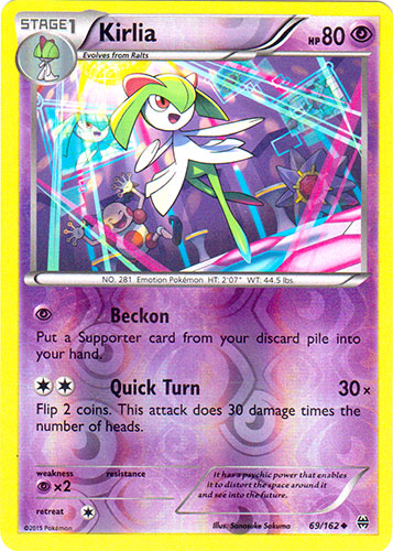 Kirlia - 69/162 - Uncommon - Reverse Holo