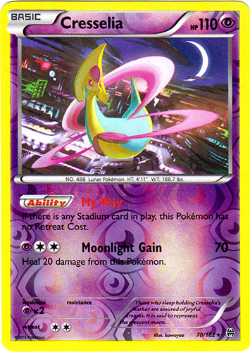 Cresselia - 70/162 - Rare - Reverse Holo