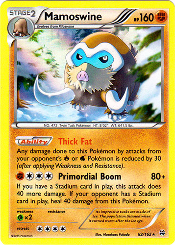 ポケモン - るー Pokemon - Mamoswine - 82/162 - Holo Rare - XY - BREAKthrough