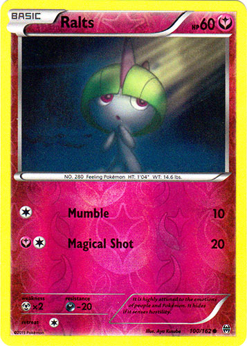 Ralts - 100/162 - Common - Reverse Holo