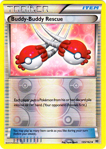 Buddy-Buddy Rescue - 135/162 - Uncommon - Reverse Holo