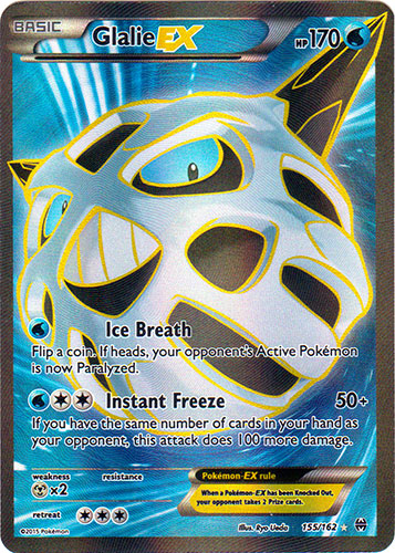 Glalie-EX - 155/162 - Full Art Ultra Rare