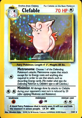 Clefable - 1/64 - Holo Rare - Unlimited Edition - Missing Set Symbol