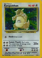 Kangaskhan - 5/64 - Holo Rare - Unlimited Edition - Missing Set Symbol