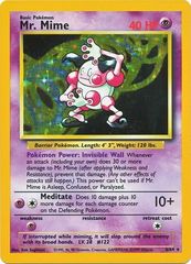 Mr. Mime - 6/64 - Holo Rare - Unlimited Edition - Missing Set Symbol